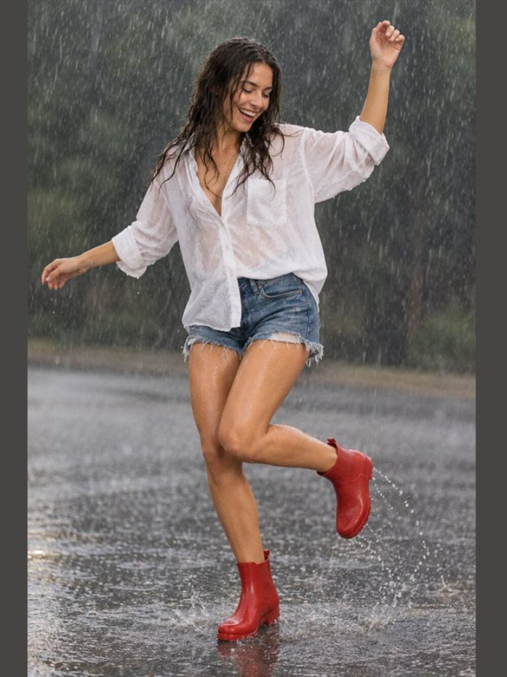 Chooka Short Red Rain Boot - Size 8 - BRAND NEW